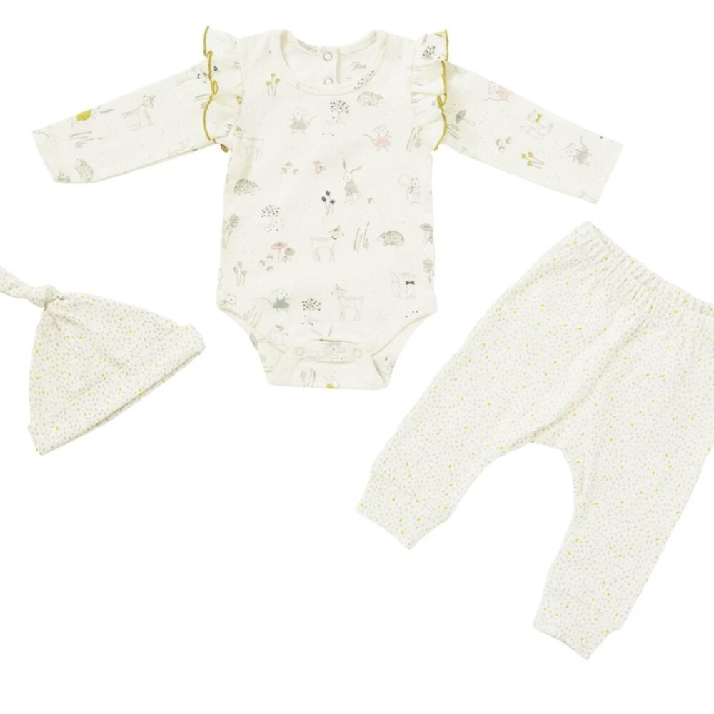 Pehr Ruffle 3-Piece Set - 3 Month